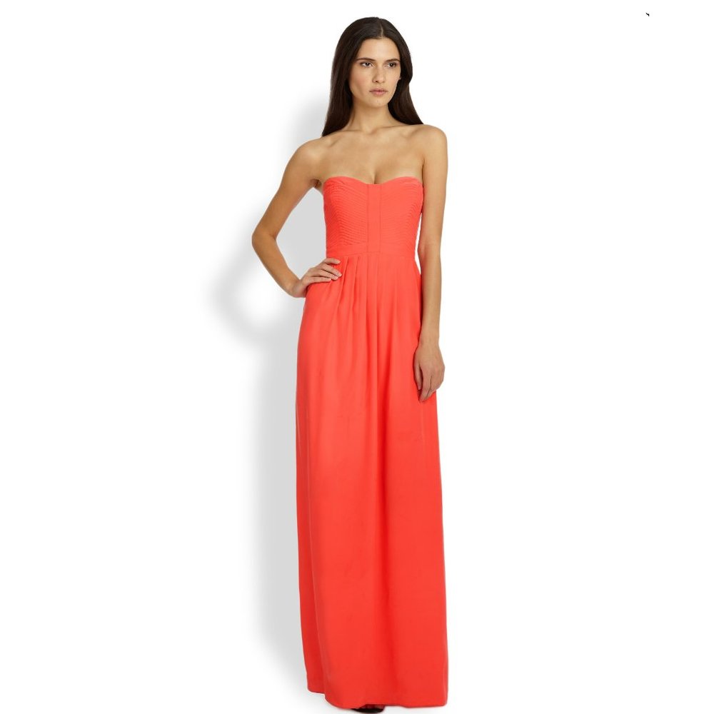Parker 'Bayou' Strapless Silk Maxi Dress-Size Small
